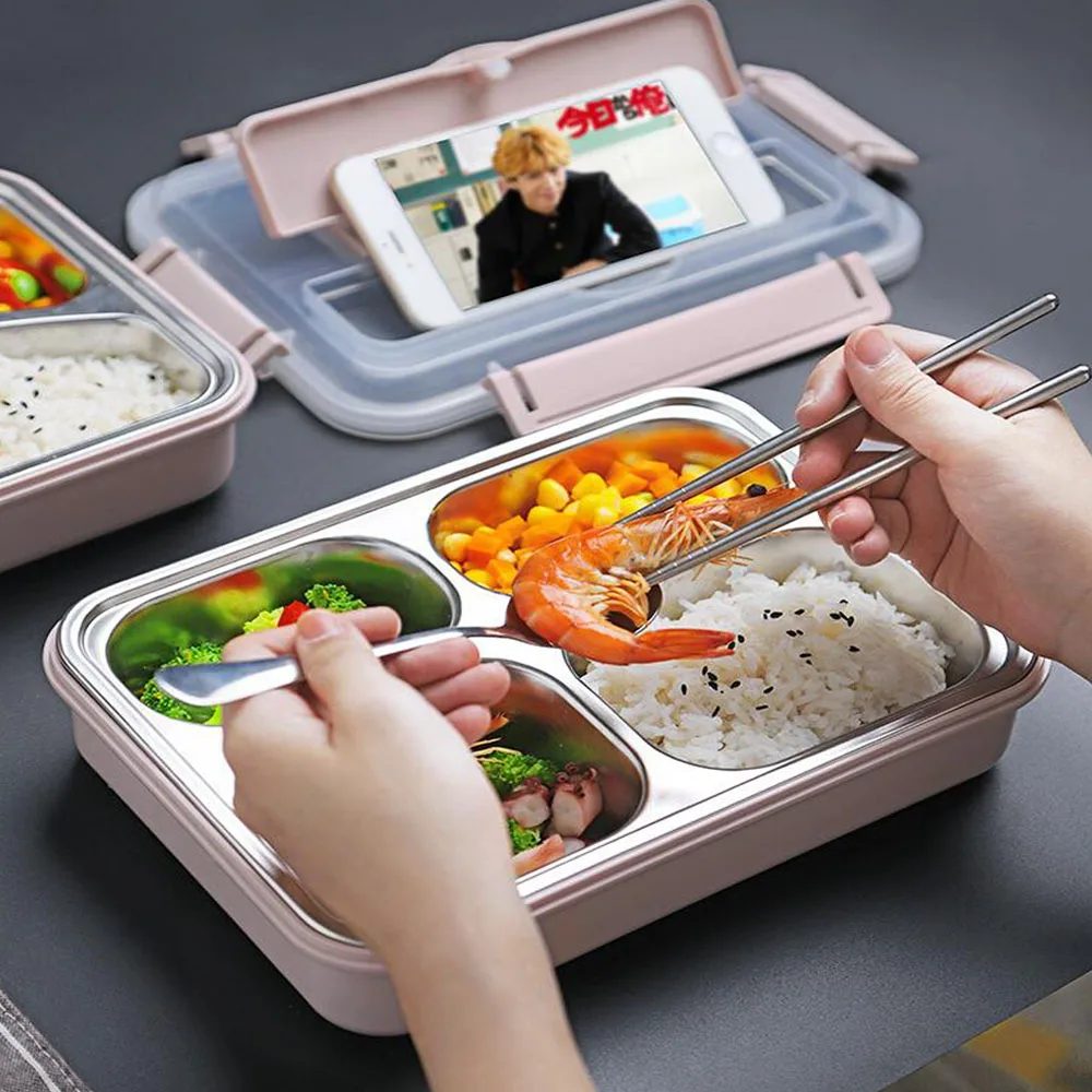 1.2L Stainless Steel Lunch Box Containers with Compartments Portable Bento Food Container with Tableware
1.2L Stainless Steel Lunch Box Containers with Compartments Portable Bento Food Container with Tableware