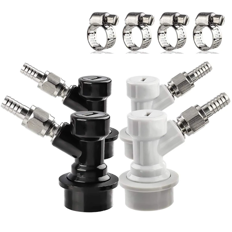 Ball Lock Disconnect, Keg Disconnect Mfl 1/4 Thread, Ball Lock Keg Fittings, with Hose Clamps & Stainless Steel 5/16inch Swivel
Ball Lock Disconnect, Keg Disconnect Mfl 1/4 Thread, Ball Lock Keg Fittings, with Hose Clamps & Stainless Steel 5/16inch Swivel