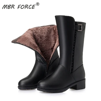 MBR FORCE Warm Wool Women Snow Boots Fur Warm Shoes Genuine Leather Plush Med Boots Platform for Women Winter Boots Large Size
MBR FORCE Warm Wool Women Snow Boots Fur Warm Shoes Genuine Leather Plush Med Boots Platform for Women Winter Boots Large Size