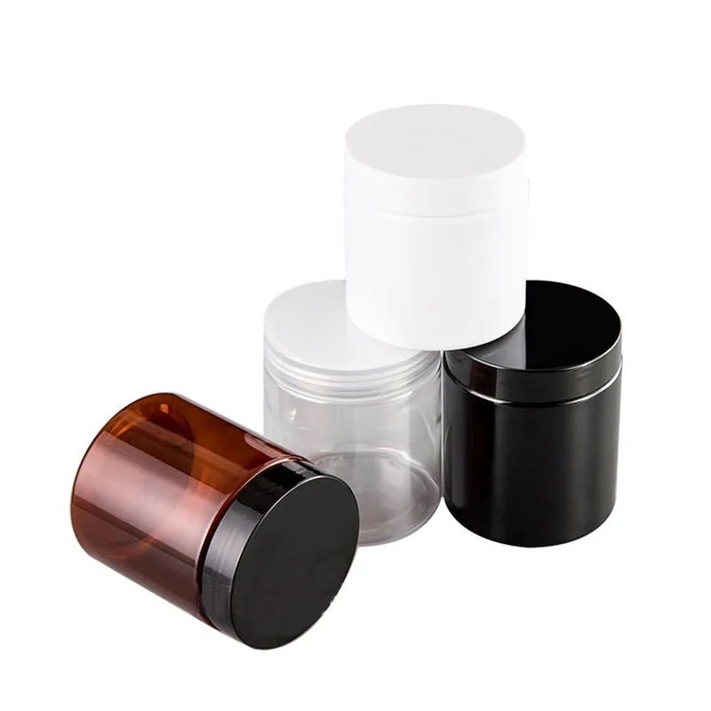 20pcs 250g White Black Brown Clear Empty Cosmetic Face Cream Jar PET Container Pot Powder Mask Cream Bottles With Screw Lid Can
20pcs 250g White Black Brown Clear Empty Cosmetic Face Cream Jar PET Container Pot Powder Mask Cream Bottles With Screw Lid Can