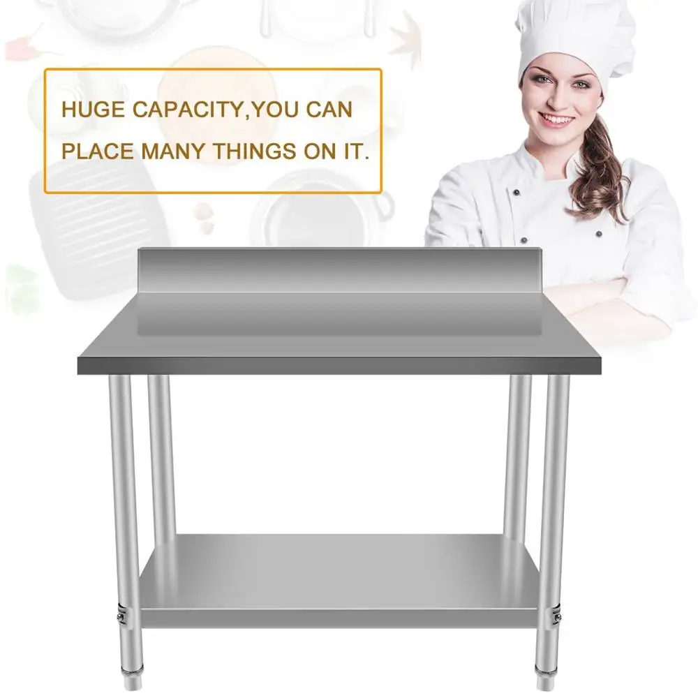 Stable Large Stainless Steel Two Layers Kitchen Work Bench Commercial Catering Stand Table Food Making Helper
Stable Large Stainless Steel Two Layers Kitchen Work Bench Commercial Catering Stand Table Food Making Helper
