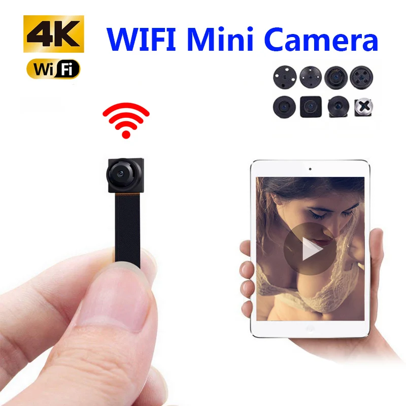 HD 4K DIY портативная Wi-Fi IP мини-камера P2P беспроводная микро веб-камера видеокамера