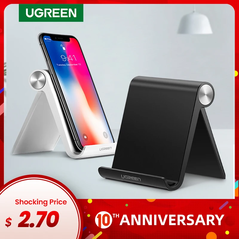 Ugreen Universal White Mobile Phone Stand Flexible Desk Phone Holder for iPad iPhone Samsung Sony Xiaomi Huawei
Ugreen Universal White Mobile Phone Stand Flexible Desk Phone Holder for iPad iPhone Samsung Sony Xiaomi Huawei