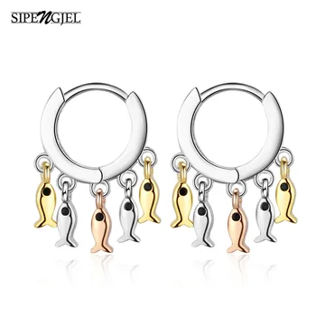 Tiny Trendy Cute Fish Drop Earrings Luxury Design Small Hoop Korean Earrings For Women Fashion Jewelry E-h0387
Tiny Trendy Cute Fish Drop Earrings Luxury Design Small Hoop Korean Earrings For Women Fashion Jewelry E-h0387