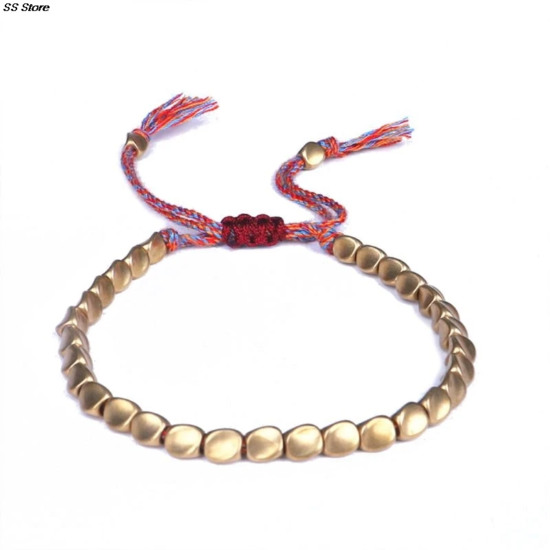 Handmade Tibetan Copper Bead Bracelet Buddhist Braided Cotton Luck Rope Bracelet for Protection Good Luck Success Amulet
Handmade Tibetan Copper Bead Bracelet Buddhist Braided Cotton Luck Rope Bracelet for Protection Good Luck Success Amulet