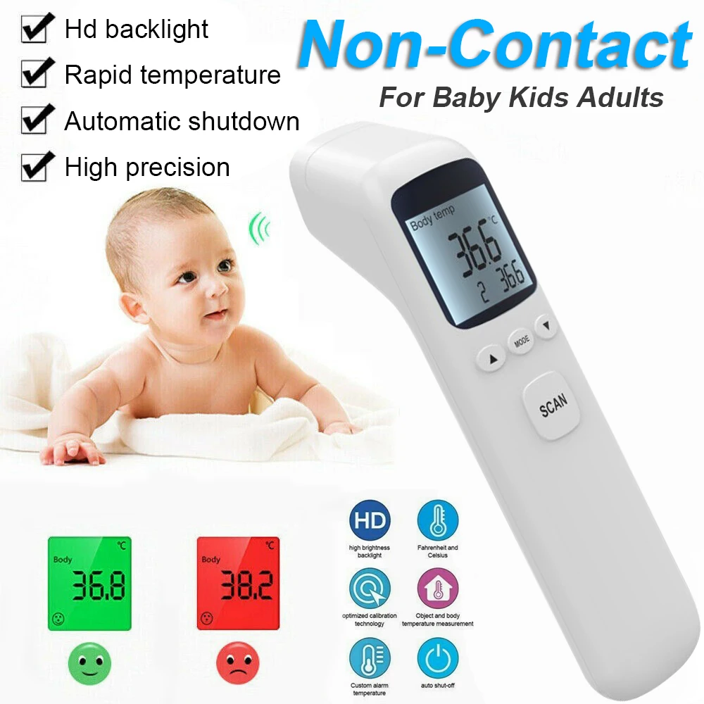 Health Thermometer Accurate Digital Fever Infrared Clinical Non Nontact Measurement with LED Screen Clear Reading for home D20
Health Thermometer Accurate Digital Fever Infrared Clinical Non Nontact Measurement with LED Screen Clear Reading for home D20