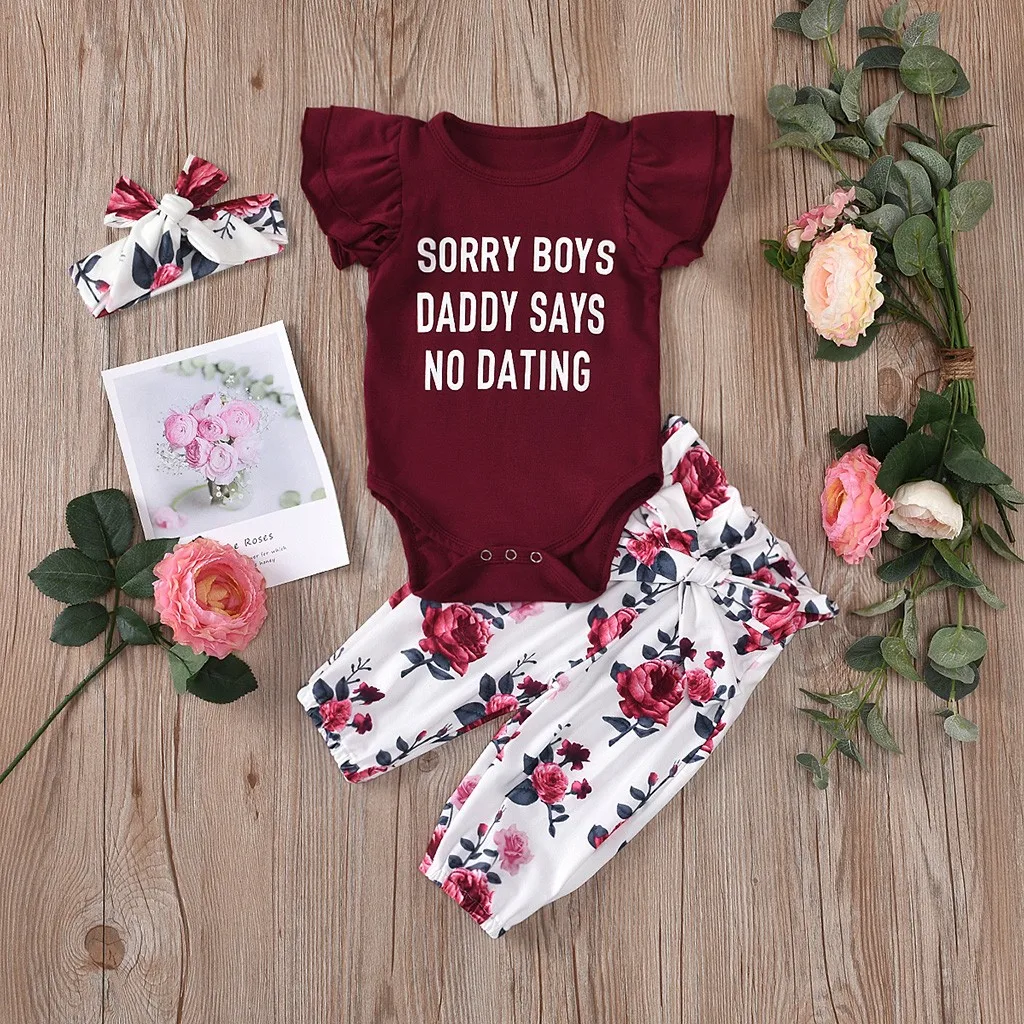 newborn baby girl clothes baby girl clothes set 3pcs Fly Sleeve Romper+Flower Pants+Headband ropa niña 0-24m bebes babies Z4
newborn baby girl clothes baby girl clothes set 3pcs Fly Sleeve Romper+Flower Pants+Headband ropa niña 0-24m bebes babies Z4