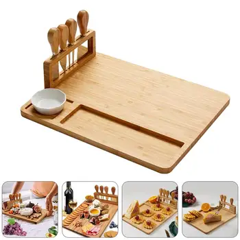 1 Set Bamboo Cheese Board Cutting Board with Stainless Steel Knives Cheese Tray Charcuterie Boards Extra Large
1 Set Bamboo Cheese Board Cutting Board with Stainless Steel Knives Cheese Tray Charcuterie Boards Extra Large