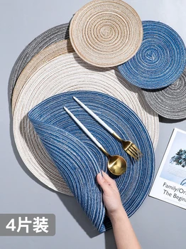 4 Pieces Nordic Kitchen Placemat Table Mat Insulation Mat Home Western Food Heat Resistant Pad Round Table Protective Pads T7C6
4 Pieces Nordic Kitchen Placemat Table Mat Insulation Mat Home Western Food Heat Resistant Pad Round Table Protective Pads T7C6
