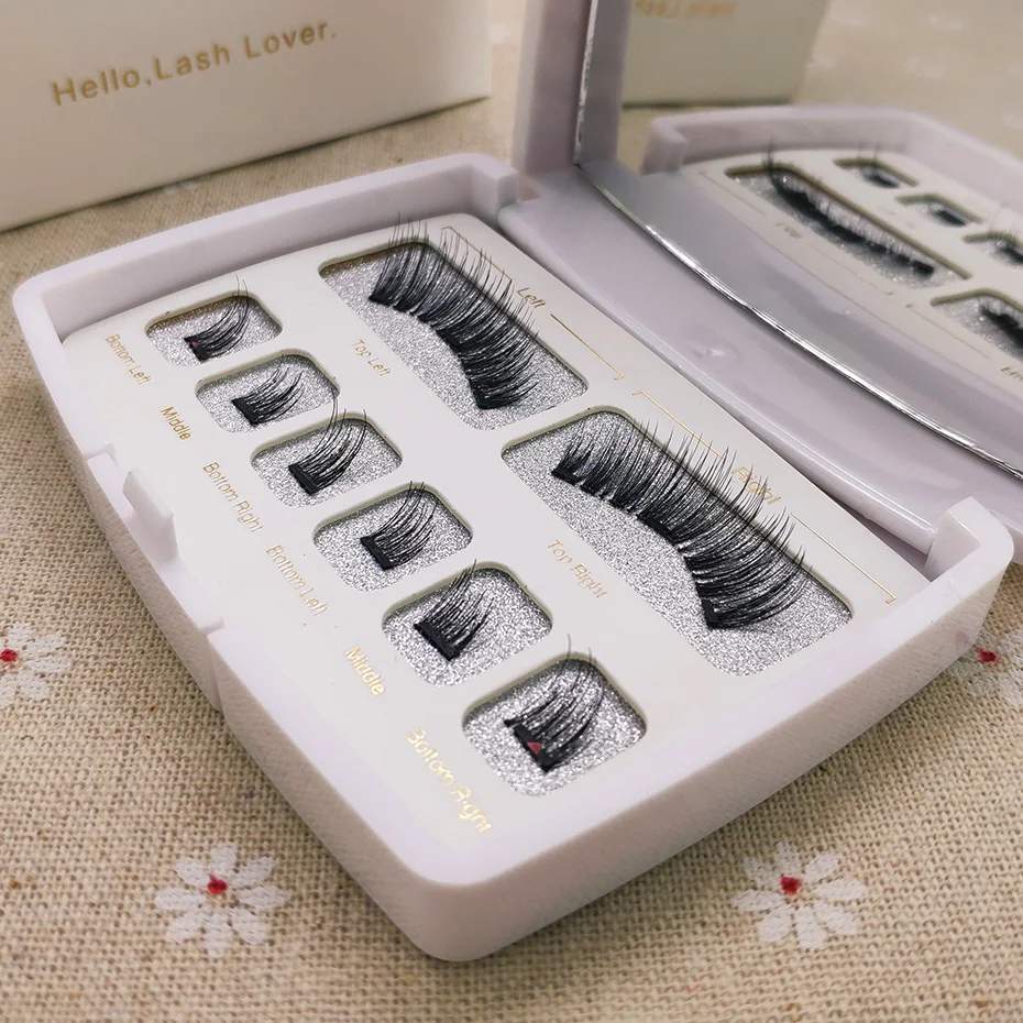 

OCEAN PEARL Magnetic Eyelashes with 3 Magnets,Light Weight & Easy to Wear,6D Resuable Magnetic False Lashes Look Natural