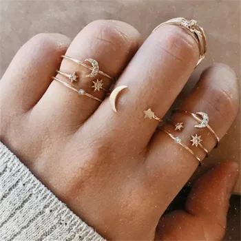 IPARAM 2020 Boho Star Moon Crystal Midi Knuckle Ring Set for Women Retro Golden Geometric Open Knuckle Ring Jewelry Wholesale
IPARAM 2020 Boho Star Moon Crystal Midi Knuckle Ring Set for Women Retro Golden Geometric Open Knuckle Ring Jewelry Wholesale