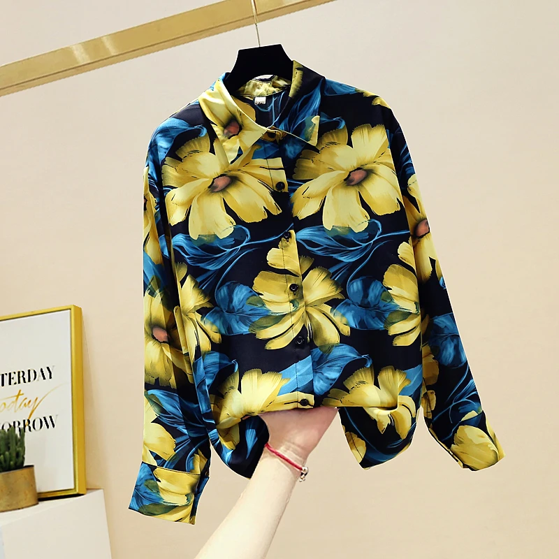 Fashion Blouse for Woman Vintage Kong-Style Loose All-match Large Flower Printed Chiffon Shirt Women's Long-Sleeved Shirts Tops
Fashion Blouse for Woman Vintage Kong-Style Loose All-match Large Flower Printed Chiffon Shirt Women's Long-Sleeved Shirts Tops