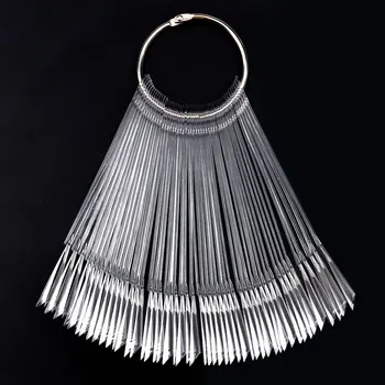 Fake nails 50Pcs Sharp Teeth Nail Tips Sticks Polish Practice Art Tips with Metal Split Ring Demo Card Bar For Manicure Tools
Fake nails 50Pcs Sharp Teeth Nail Tips Sticks Polish Practice Art Tips with Metal Split Ring Demo Card Bar For Manicure Tools