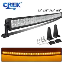 

CREK 22 32 42 52 Inch Truck 7D Curved LED Work Light Bar Amber DRL For Car Offroad 4x4 4wd Hummer SUV Pickup Jeep Lorry Volvo