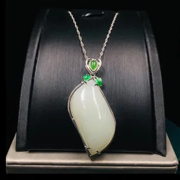 Natural Hetian White Jade 925 Silver Water Drop Pendants Fine Jewelry Women Party Necklace
Natural Hetian White Jade 925 Silver Water Drop Pendants Fine Jewelry Women Party Necklace