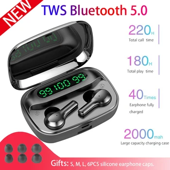 Wireless Bluetooth Headphone IPX7 Waterproof Bluetooth Earphone 9D HiFi Wireless Headsets Music Earbud with 2000mAh Charg Case
Wireless Bluetooth Headphone IPX7 Waterproof Bluetooth Earphone 9D HiFi Wireless Headsets Music Earbud with 2000mAh Charg Case