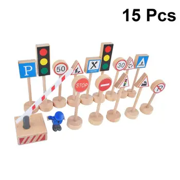 15pcs Mini Wooden Traffic Signpost Road Warning Sign Board Toy Simulation Guideboard Toy Traffic Sign Toy Playset for Kids Play
15pcs Mini Wooden Traffic Signpost Road Warning Sign Board Toy Simulation Guideboard Toy Traffic Sign Toy Playset for Kids Play