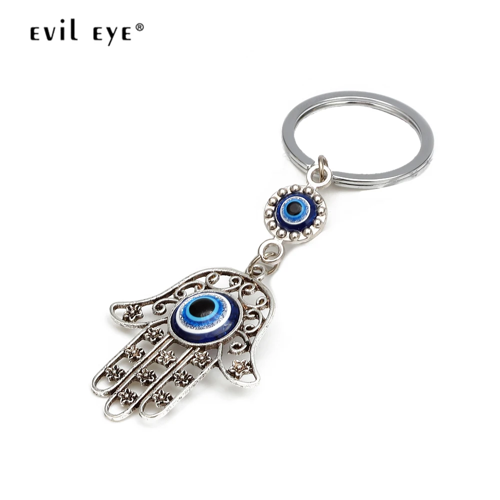 EVIL EYE Hollow Hamsa Keychain Silver Color Keyring Hand Fatima Turkish Eye Charm Key Chain Fashion Jewelry for Women Men EY6493
EVIL EYE Hollow Hamsa Keychain Silver Color Keyring Hand Fatima Turkish Eye Charm Key Chain Fashion Jewelry for Women Men EY6493