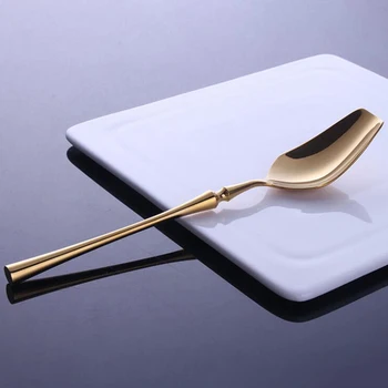 1PC Kitchen Cutlery Titanium Main Meal Spoon Small Waist Gold plated Tableware Dining Forks Knives Spoons Stainless Steel
1PC Kitchen Cutlery Titanium Main Meal Spoon Small Waist Gold plated Tableware Dining Forks Knives Spoons Stainless Steel