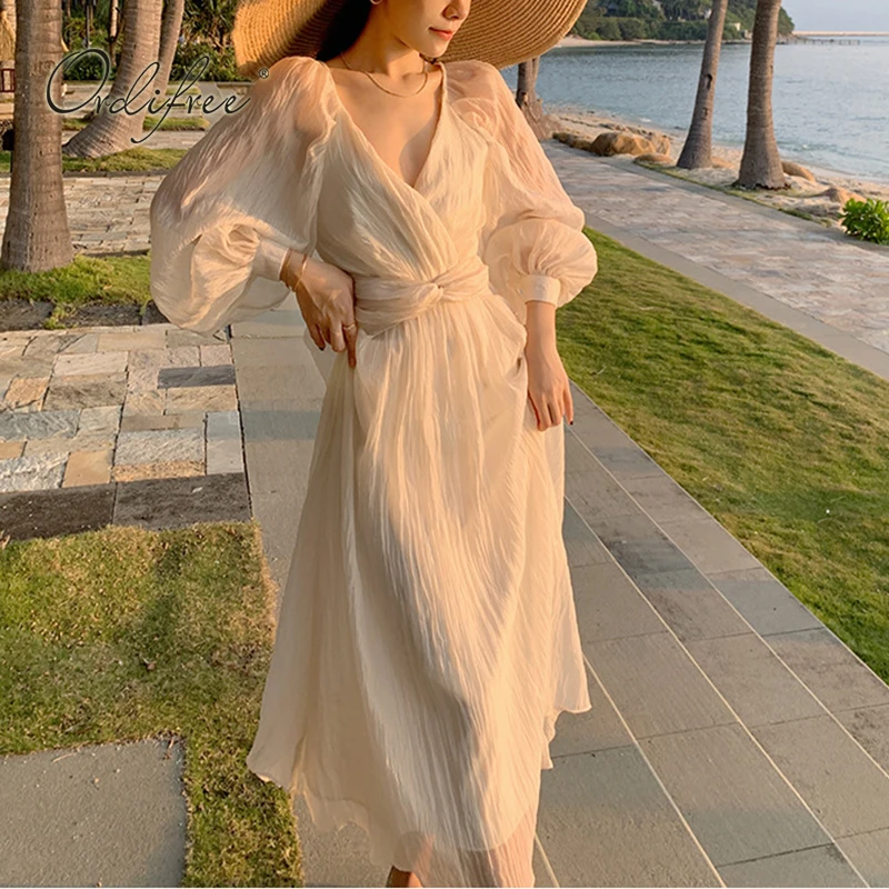 Ordifree 2022 Summer Vintage Women Long Beach Dress Long Sleeve Loose Maxi Tunic Dress Vocation
Ordifree 2022 Summer Vintage Women Long Beach Dress Long Sleeve Loose Maxi Tunic Dress Vocation