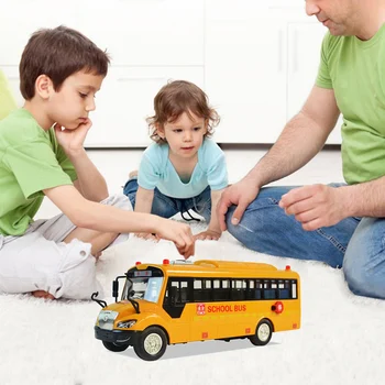 Simulation School Bus Toy Large Alloy Die Cast Pull Back Vehicles Toys with Sounds Light Openable Doors for Kid Boy Toddlers
Simulation School Bus Toy Large Alloy Die Cast Pull Back Vehicles Toys with Sounds Light Openable Doors for Kid Boy Toddlers