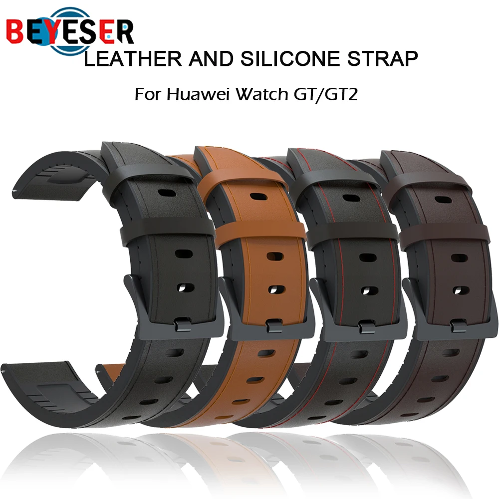 

Leather Watchband Strap for Huawei Honor Magic 2 46mm/ Dream/ 2e gt2 gt Bracelet Band 22mm Wristband for Huawei WATCH gt 2 Pro
