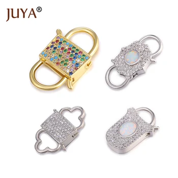 Juya Jewerly Making Connectors Zircon Clasps Handmade Copper Pedant for DIY Trendy Woman Necklace Charms Bracelets Accessories 
Juya Jewerly Making Connectors Zircon Clasps Handmade Copper Pedant for DIY Trendy Woman Necklace Charms Bracelets Accessories
