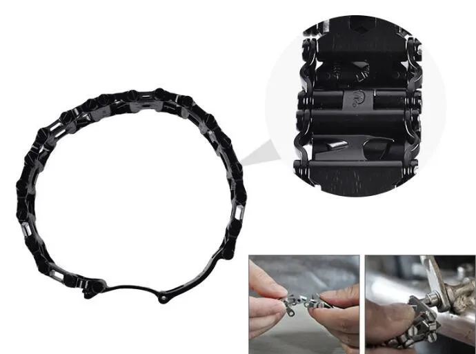 1pcs 29 in 1 Multifunction Tread Bracelet Outdoor Bolt Driver Tools Kit Travel Friendly Wearable Multitool Stainless Steel
1pcs 29 in 1 Multifunction Tread Bracelet Outdoor Bolt Driver Tools Kit Travel Friendly Wearable Multitool Stainless Steel
