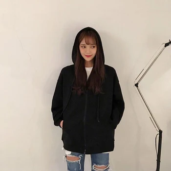 Solid Color Hoode Cardigan Short Jacket Women Casual Sports Tops Loose Outwear Spring&Autumn Classic Tether Thin Cotton Fabric
Solid Color Hoode Cardigan Short Jacket Women Casual Sports Tops Loose Outwear Spring&Autumn Classic Tether Thin Cotton Fabric