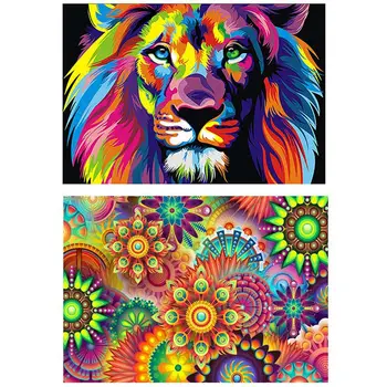 2 Set 5D Diy Diamond Painting Round Diamond Home Decor Gift - Colorful Lion & Flower
2 Set 5D Diy Diamond Painting Round Diamond Home Decor Gift - Colorful Lion & Flower