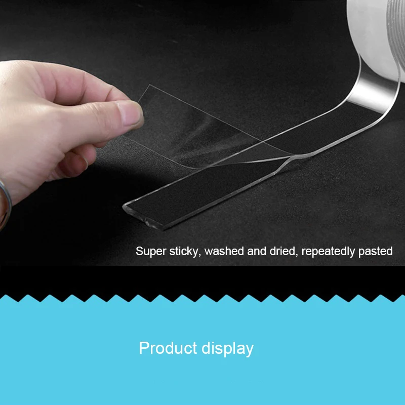 1/2/3/5m Reusable Double-Sided Adhesive Nano Traceless Tape Removable Sticker Washable Adhesive Loop Disks Tie Glue Gadget
1/2/3/5m Reusable Double-Sided Adhesive Nano Traceless Tape Removable Sticker Washable Adhesive Loop Disks Tie Glue Gadget