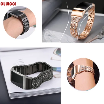 OULUCCI Metal Stainless Strap For Fitbit Charge 2 Band Rhinestone wriststrap for Fitbit charge 3 Strap Smart bracelet For Women
OULUCCI Metal Stainless Strap For Fitbit Charge 2 Band Rhinestone wriststrap for Fitbit charge 3 Strap Smart bracelet For Women