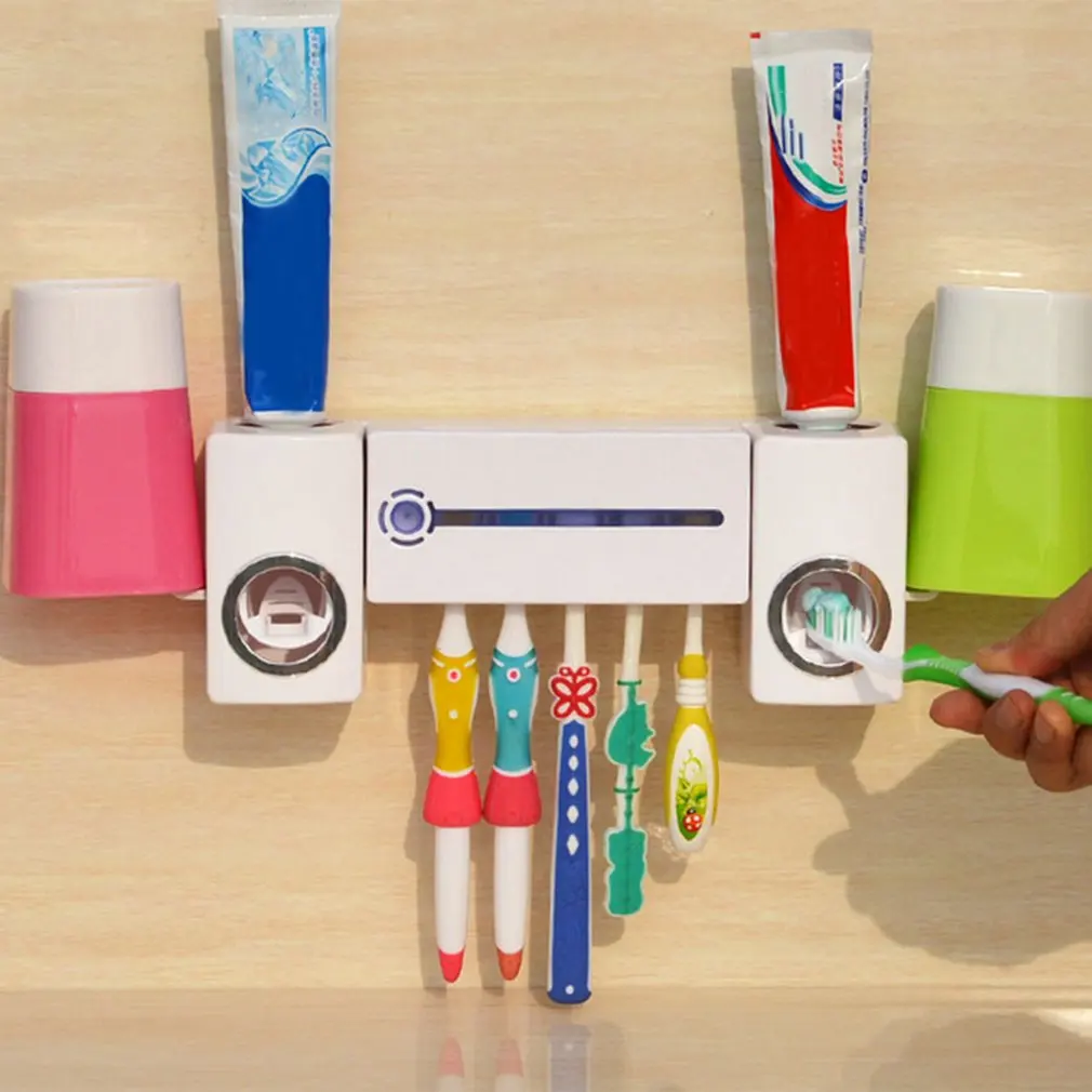 Practical Antibacteria UV Light Ultraviolet Toothbrush Dispenser Sterilizer Bathroom Toothbrush Holder Cleaner With 2 Cups
Practical Antibacteria UV Light Ultraviolet Toothbrush Dispenser Sterilizer Bathroom Toothbrush Holder Cleaner With 2 Cups