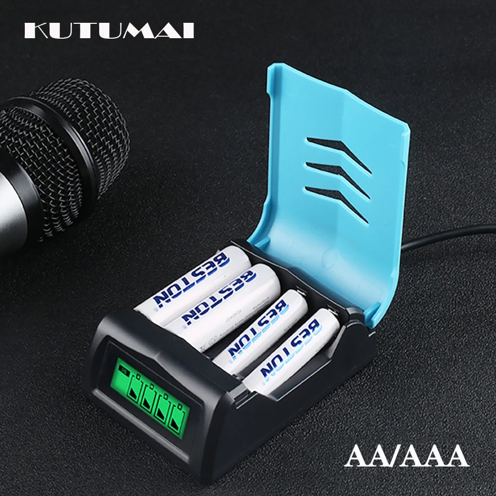 4 Slots LED Display Smart Battery Charger for AA/AAA NiMH Rechargeable Batteries Independent Fast Charging Battery Charger
4 Slots LED Display Smart Battery Charger for AA/AAA NiMH Rechargeable Batteries Independent Fast Charging Battery Charger