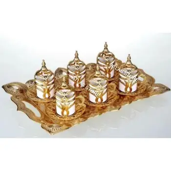 TURKISH COFFEE PORCELAIN GOLD COLOR 6 PERSONALITY 18 PIECES TULİP PATTERNED CAPPED GLASS SET AND RECTANGLE TRAY
TURKISH COFFEE PORCELAIN GOLD COLOR 6 PERSONALITY 18 PIECES TULİP PATTERNED CAPPED GLASS SET AND RECTANGLE TRAY