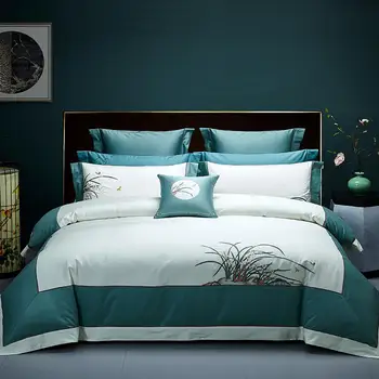 1000TC Egyptian Cotton Bedlinen flowers with birds embroidery bedcover duvet cover bedsheet pillowcase 4/6pcs bedding set
1000TC Egyptian Cotton Bedlinen flowers with birds embroidery bedcover duvet cover bedsheet pillowcase 4/6pcs bedding set