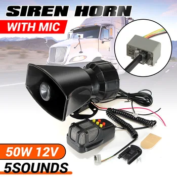 Loud Car Horn Police Speakers 12V 50W Truck Train Siren Air Horn dukes of hazzard 5 Sounds Cry Megaphone Alarm Amplifier Hooter
Loud Car Horn Police Speakers 12V 50W Truck Train Siren Air Horn dukes of hazzard 5 Sounds Cry Megaphone Alarm Amplifier Hooter