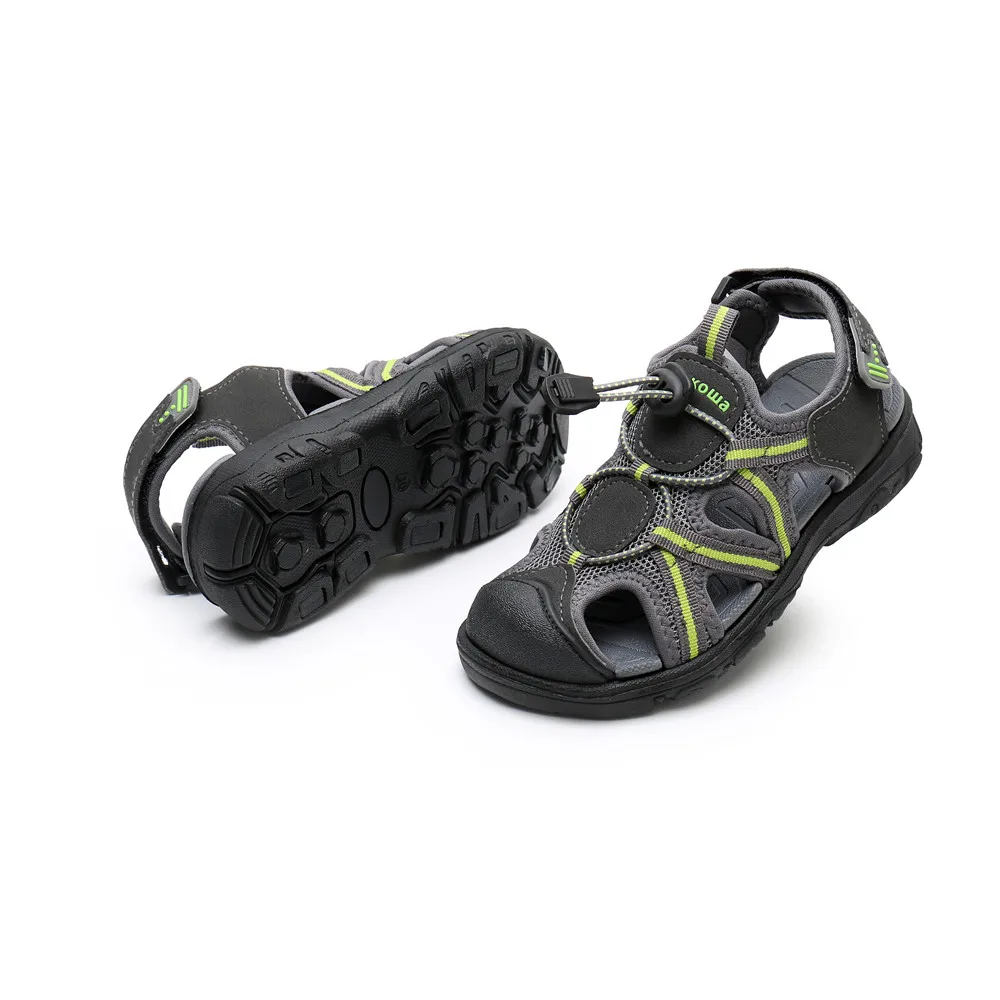 Apakowa Ankle Unisex Kids Boys Sandals Hollow Breathable Toddler Sandals Hook&Loop Sport Summer Girl Sandals Childrens Shoes