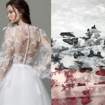 2020 NEW design, 3d butterfly embroidery tulle mesh lace fabric, wedding dress lace material, Black, Ivory, Wine red 1 yard
2020 NEW design, 3d butterfly embroidery tulle mesh lace fabric, wedding dress lace material, Black, Ivory, Wine red 1 yard
