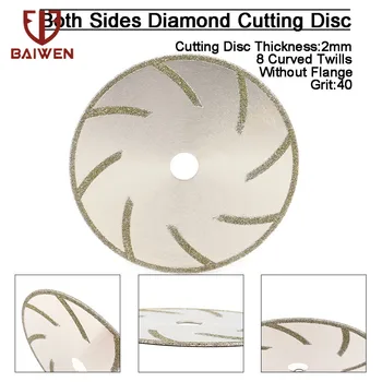180x22.23mm BaiWen Electroplated Diamond Cutting Grinding Blades Both Side Coated Saw Blade For Marble Granite Ceramic Grit40
180x22.23mm BaiWen Electroplated Diamond Cutting Grinding Blades Both Side Coated Saw Blade For Marble Granite Ceramic Grit40