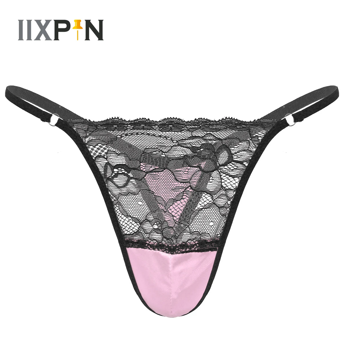 

IIXPIN Sexy Mens Sissy Underwear T-back Jockstrap Thongs G Strings Briefs Lace Patchwork Panties Erotic Lingerie Gay Underpants