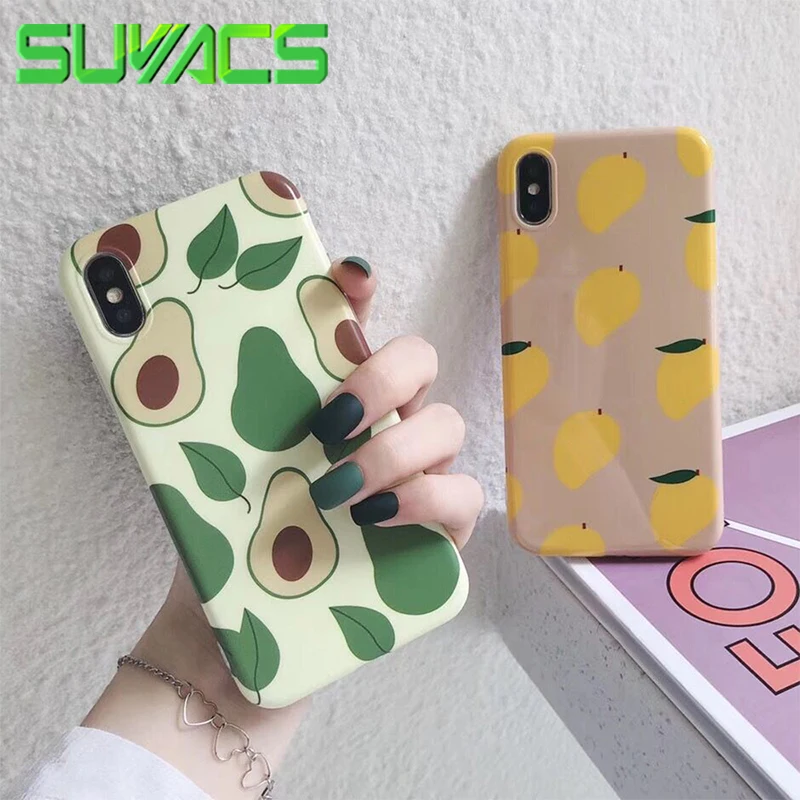 SUYACS Cute Avocado Mango Phone Case For iphone XR X XS Max 6 6S 7 8 Plus Matte Soft IMD Fruit Full Body Phone Back Cover Cases
SUYACS Cute Avocado Mango Phone Case For iphone XR X XS Max 6 6S 7 8 Plus Matte Soft IMD Fruit Full Body Phone Back Cover Cases