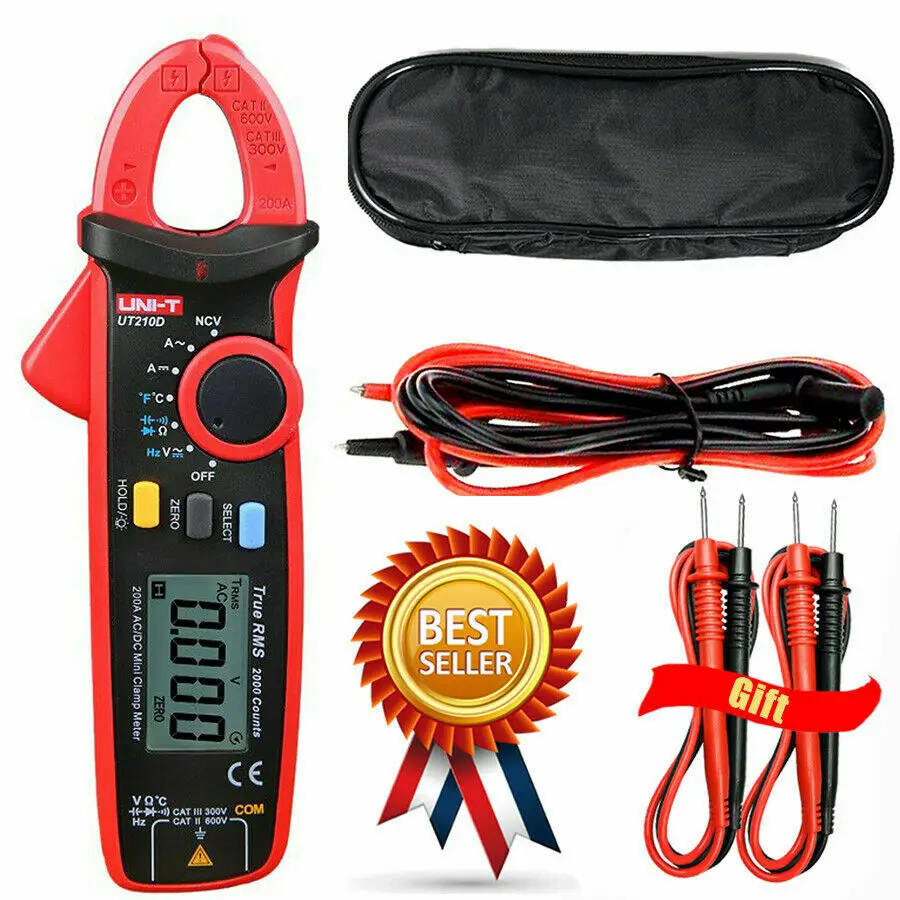 UNI-T UT210D Digital Clamp Meter Multimeter Handheld RMS AC/DC Mini Resistanc With Temperature
UNI-T UT210D Digital Clamp Meter Multimeter Handheld RMS AC/DC Mini Resistanc With Temperature