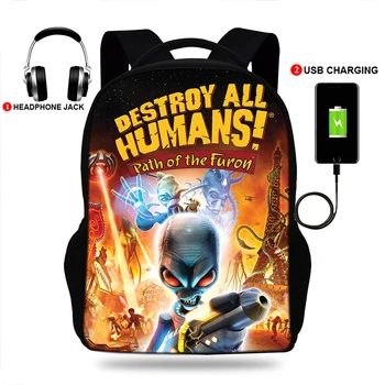 Destroy all human Teenage Backpack for Boys Girls School Bag USB charging backpack for school
Destroy all human Teenage Backpack for Boys Girls School Bag USB charging backpack for school