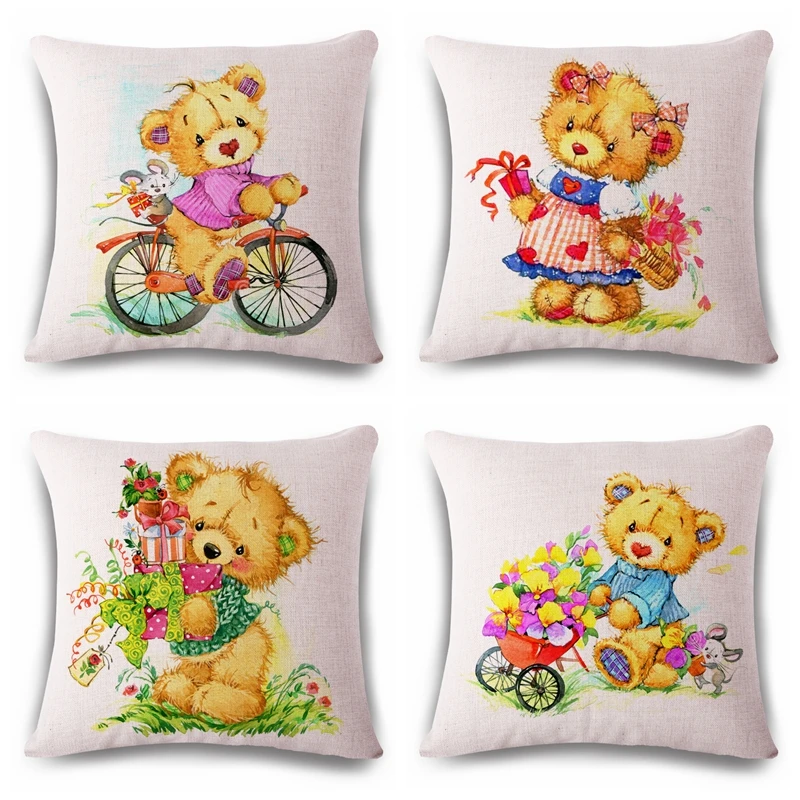 Personality Bear Cushion Cover Print Linen Affection Sofa Car Seat Family Home Decorative Throw Pillow Case Housse De Coussin
Personality Bear Cushion Cover Print Linen Affection Sofa Car Seat Family Home Decorative Throw Pillow Case Housse De Coussin