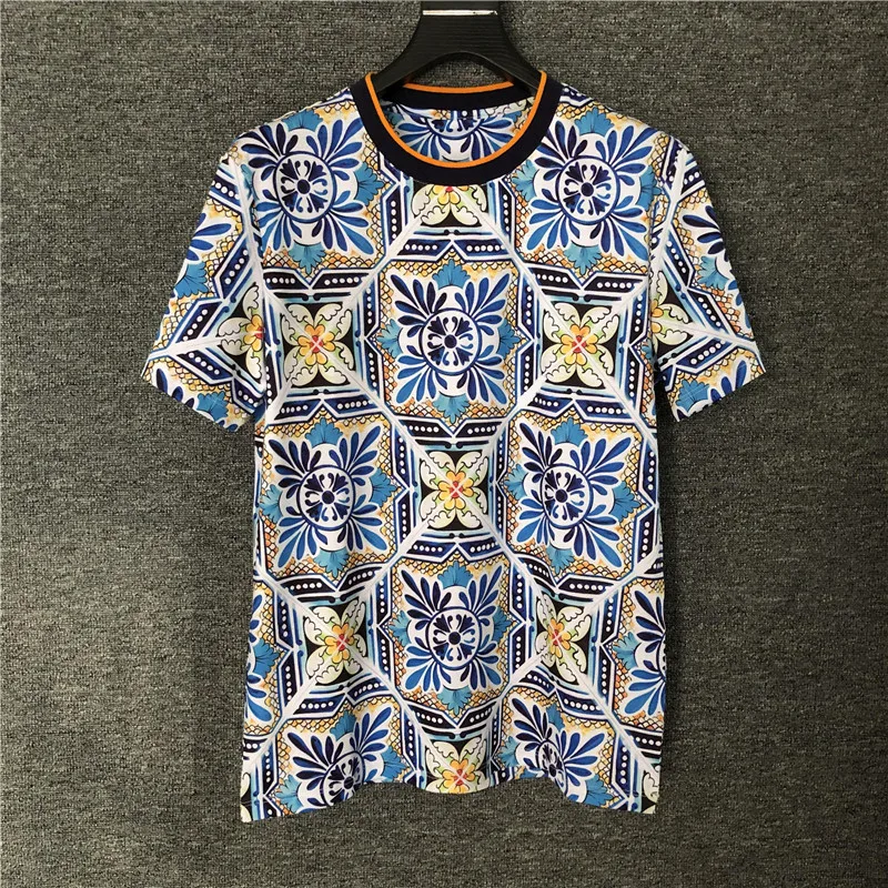 New arrival Summer Men/women's high quality casual comfort T-shirts Italy style Men's floral print Tee tops C142
New arrival Summer Men/women's high quality casual comfort T-shirts Italy style Men's floral print Tee tops C142