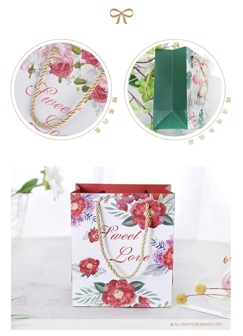 european style wedding candy box carry bag marriage gift bag