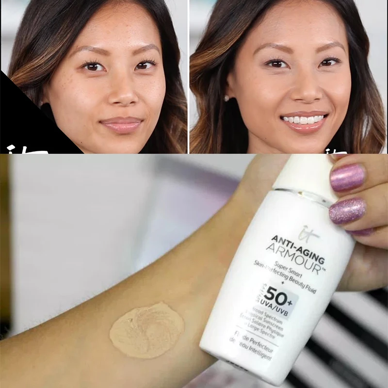 It Cosmetics Anti-Aging Armour Tinted Sunscreen SPF 50+ Super Smart Skin-Perfecting Beauty Fluid Foundation Primer+EUB
It Cosmetics Anti-Aging Armour Tinted Sunscreen SPF 50+ Super Smart Skin-Perfecting Beauty Fluid Foundation Primer+EUB