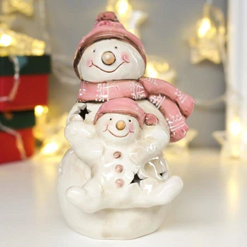 Souvenir ceramics light "Snowman with a snowman in pink caps" 17.5х11х12.5 cm 4886387
Souvenir ceramics light "Snowman with a snowman in pink caps" 17.5х11х12.5 cm 4886387