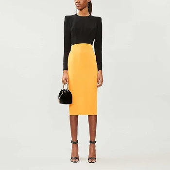 Gedivoen Fashion Runway Spring Dress Women Colorblock Simple Slim Split Pencil Dress High Street Party Knee Length Dresses
Gedivoen Fashion Runway Spring Dress Women Colorblock Simple Slim Split Pencil Dress High Street Party Knee Length Dresses